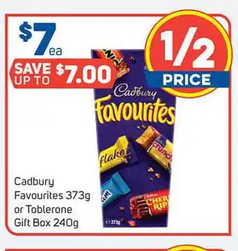 Foodland Cadbury Favourites Or Toblerone Gift Box offer