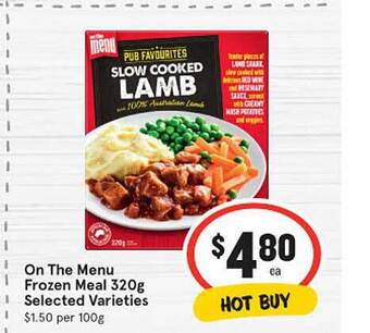 IGA On The Menu Frozen Meal offer