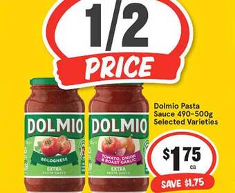 IGA Dolmio Pasta Sauce offer