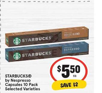 IGA Starbucks By Nespresso Capsules 10 Pack offer