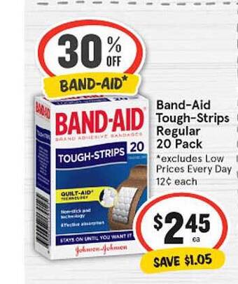 IGA Band-aid Tough-strips Regular 20 Pack offer