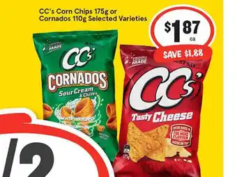 IGA Cc's Corn Chips Or Cornados offer