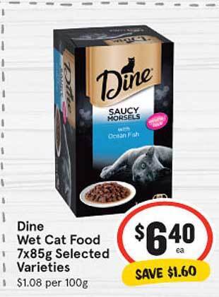 IGA Dine Wet Cat Food offer