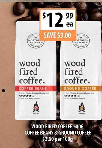 Supabarn Wood Fired Coffee 500g Coffee Beans & Ground Coffee offer