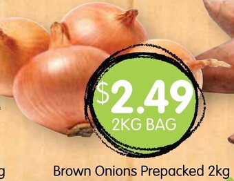 Brown Onions Prepacked 2kg