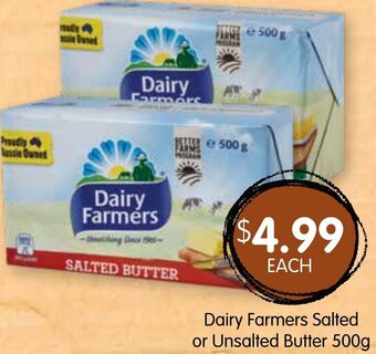 Spudshed Dairy Farmers Salted or Unsalted Butter 500g offer