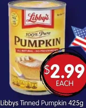 Spudshed Libbys Tinned Pumpkin 425g offer