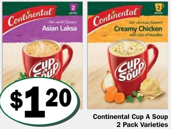 Continental Cup A Soup 2 Pack Varieties