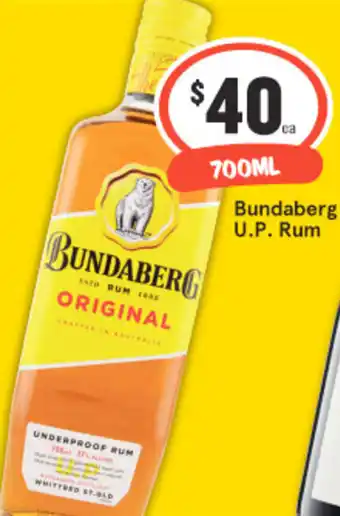 IGA Liquor Bundaberg U.P. Rum 700ml offer