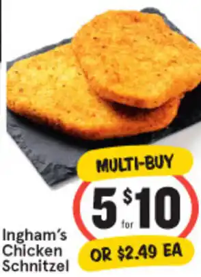 IGA Ingham's Chicken Schnitzel offer