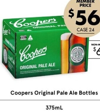 Vintage Cellars Coopers Original Pale Ale Bottles 375ml offer