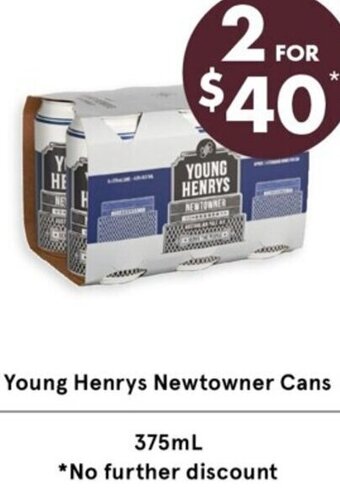 Vintage Cellars Young Henrys Newtowner Cans 375ml offer