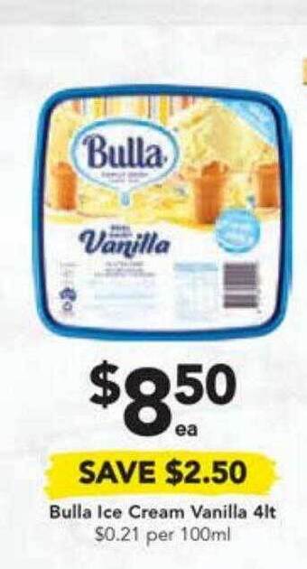 Drakes Bulla Ice Cream Vanilla offer