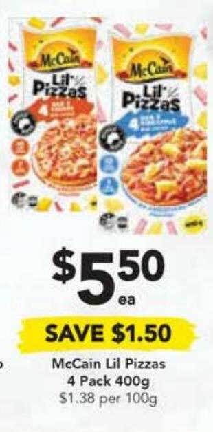 Drakes McCain Lil Pizzas 4 Pack offer