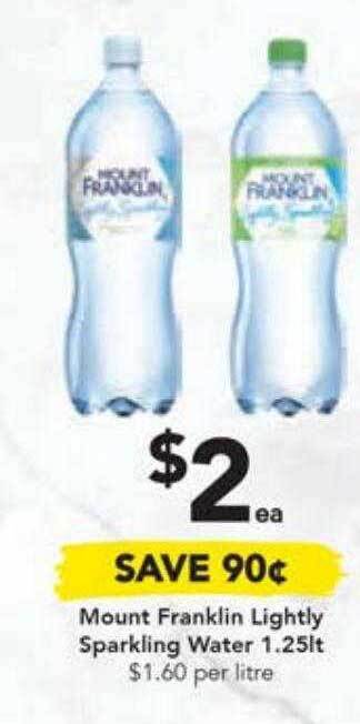 Drakes Mount Franklin Lightly Sparkling Water offer