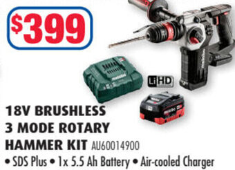 Toolmart 18V Brushless 3 Mode Rotary Hammer Kit offer