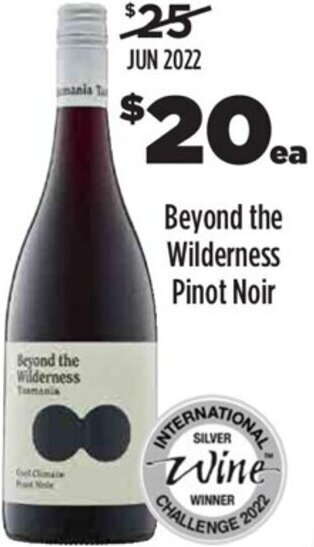 Liquorland Beyond The Wilderness Pinot Noir offer