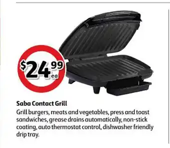 Coles Saba Contact Grill offer