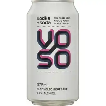 Voso Vodka Soda 375mL