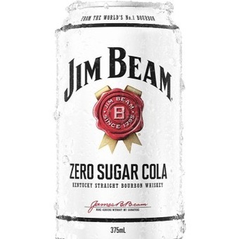 Dan Murphy's Jim Beam White Label Bourbon & Zero Sugar Cola Cans 10 Pack 375mL offer