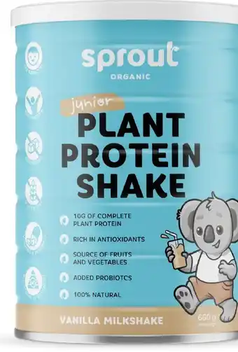 healthylife Sprout Organic Plant Protein Shake Junior Varieties, 600g offer