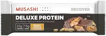 Musashi Deluxe Protein Peanut Crunch Bar, 60g
