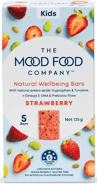 healthylife The Mood Food Company Natural Wellbeing Bar, 125g - Strawberry offer