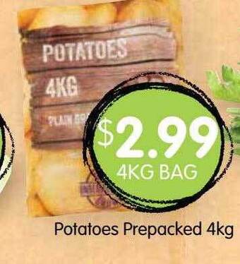 Spudshed Potatoes Prepacked 4kg offer