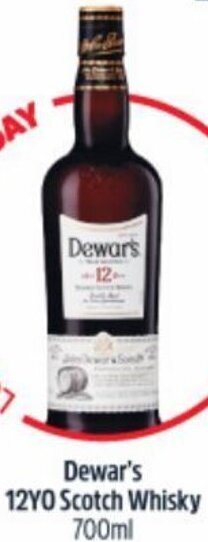 BWS Dewar's 12YO Scotch Whisky 700ml offer