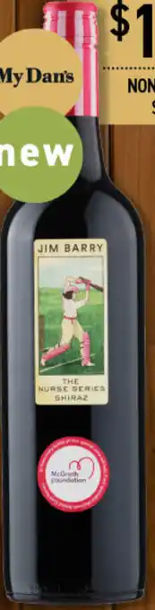 Dan Murphy's Jim Barry Nurse Series Shiraz offer