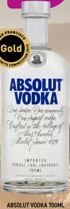 Dan Murphy's Absolut Vodka 700ml offer