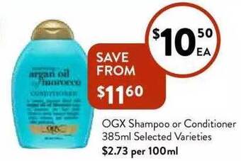 Foodworks Ogx Shampoo Or Conditioner offer