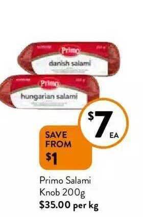 Foodworks Primo Salami Knob offer