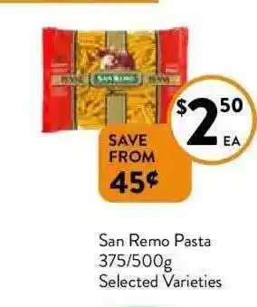 Foodworks San Remo Pasta offer