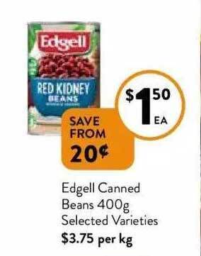 Foodworks Edgell Canned Beans offer