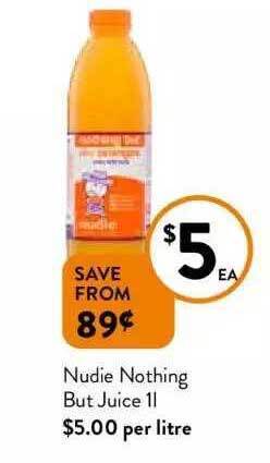 Foodworks Nudie Nothing But Juice offer
