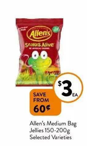 Foodworks Allen's Medium Bag Jellies offer