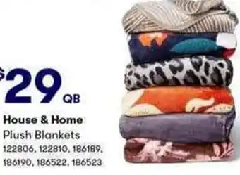 BIG W House & Home Plush Blankets 122806,122810,186189,186190,186522,186523 offer