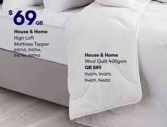 BIG W House & Home High Loft Mattress Topper 515745,515744,515746,515742 offer