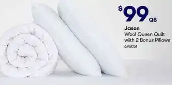 Jason Wool Queen Quilt With 2 Bonus Pillow 676051
