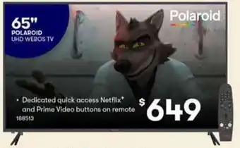 BIG W Polaroid UHD WEBOS TV 65" 189513 offer