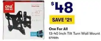 BIG W One For All 13-40 Inch Tilt Turn Wall Mount 879884 offer