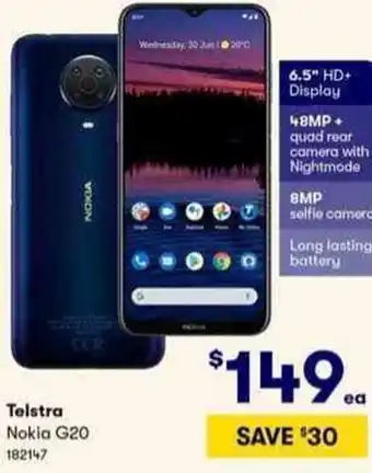 BIG W Telstra Nokia G20 182147 offer