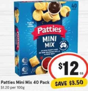 IGA Patties Mini Mix 40 Pack offer