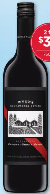 Porters Wynns Coonawarra Estate Cabernet Shiraz Merlot 750ml offer