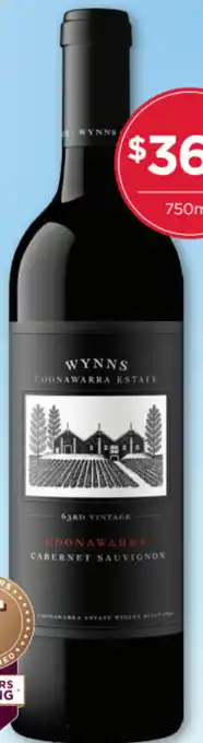 Porters Wynns Black Label Cabernet Sauvignon 750ml offer