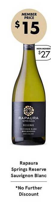 Vintage Cellars Rapaura Springs Reserve Sauvignon Blanc offer