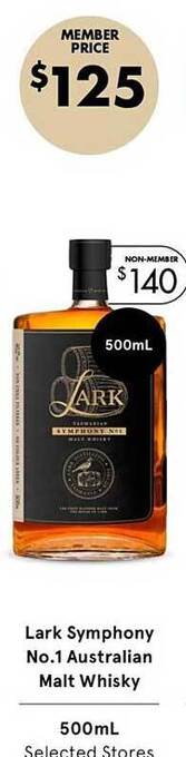 Vintage Cellars Lark Symphony No 1 Australian Malt Whisky offer
