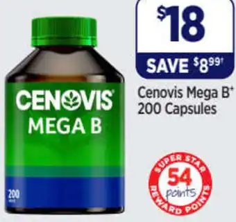 Star Discount Chemist Cenovis Mega B 200 Capsules offer