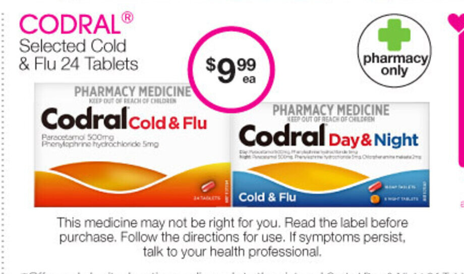 CODRAL Cold & Flu 24 Tablets offer at Priceline